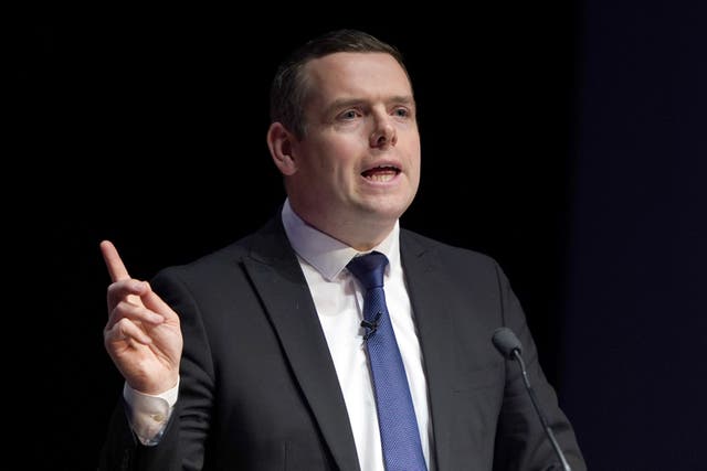 Scottish Conservative party leader Douglas Ross spoke at the conference on (Andrew Milligan/PA)