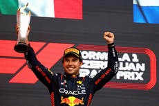 Sergio Perez closes world championship gap to Max Verstappen with win in Azerbaijan