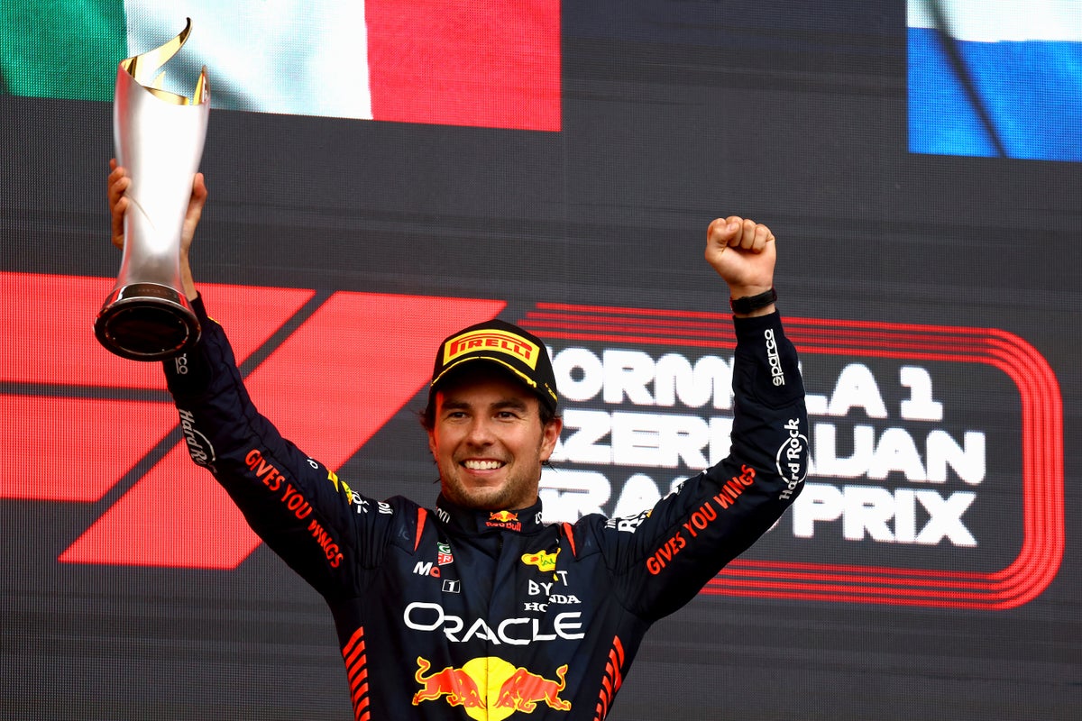 Sergio Perez closes world championship gap to Max Verstappen with win in Azerbaijan