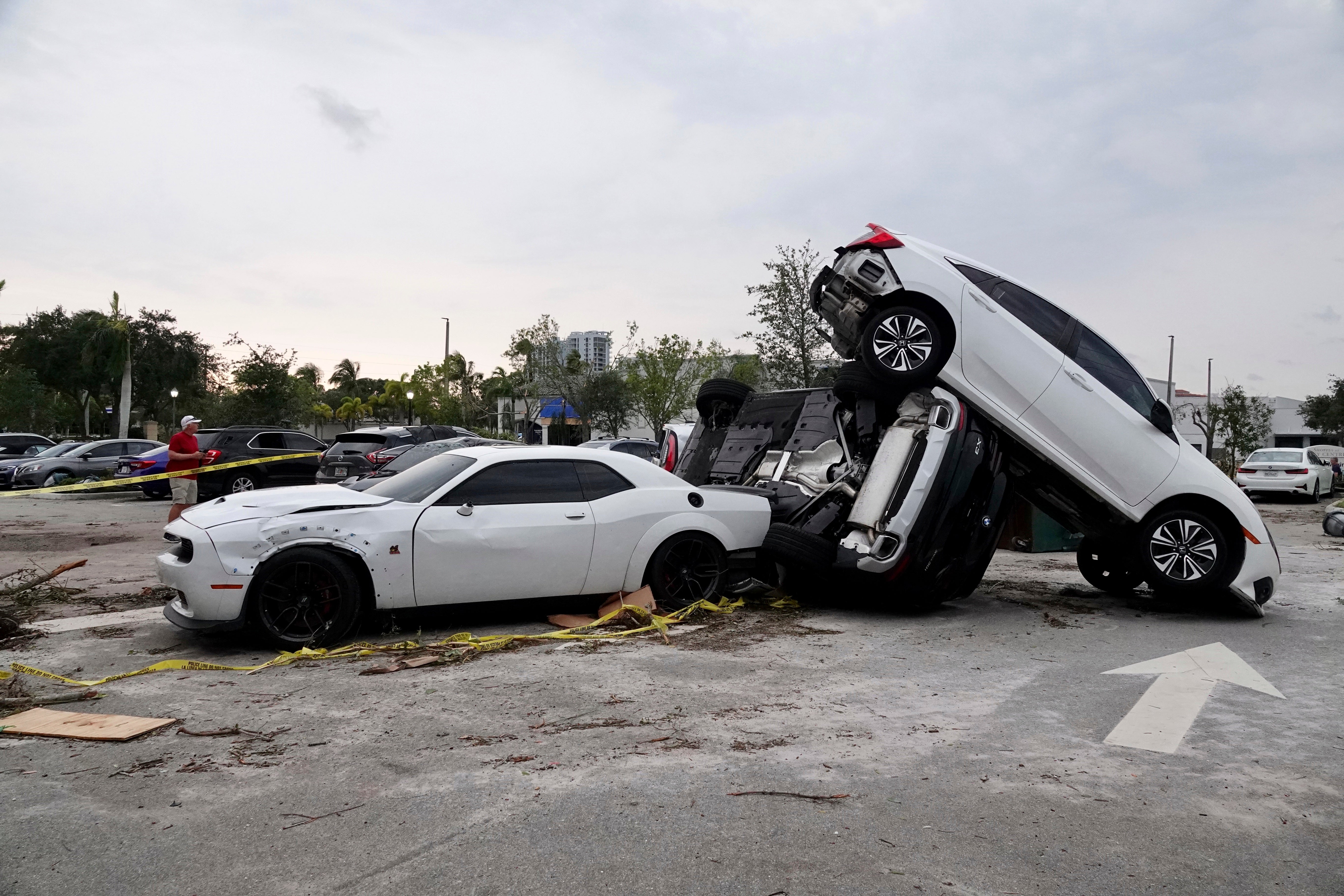 Tornado flips cars damages homes in coastal Florida city The