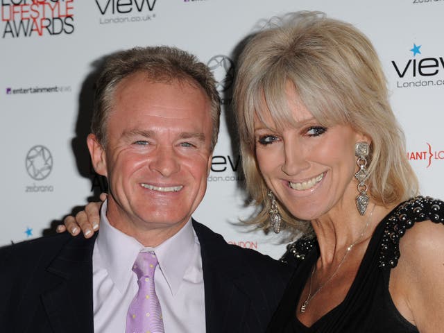 <p>Bobby Davro with his partner Vicky Wright </p>