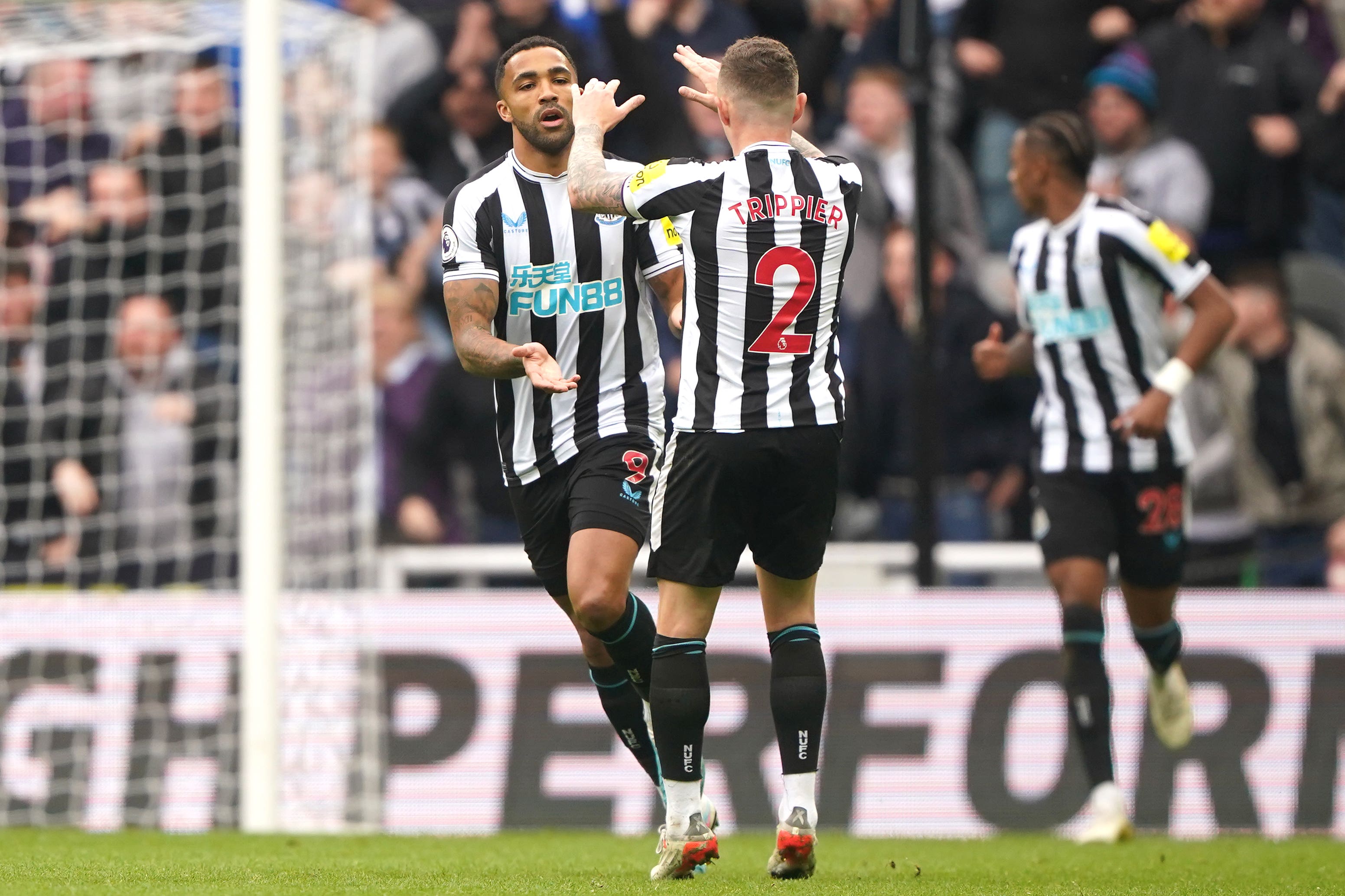 Callum Wilson (left) scored twice for Newcastle (Owen Humphreys/PA)