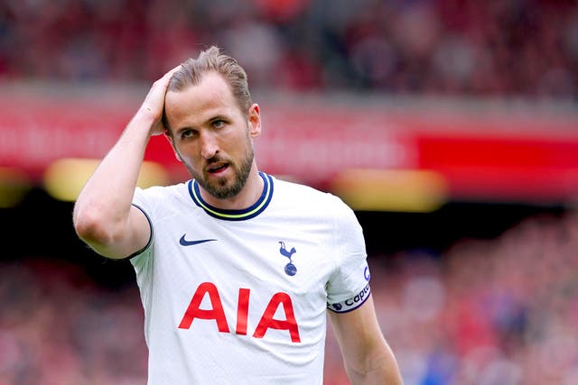 Harry Kane said Tottenham are not playing as team after a 4-3 loss at Liverpool (Peter Byrne/PA)