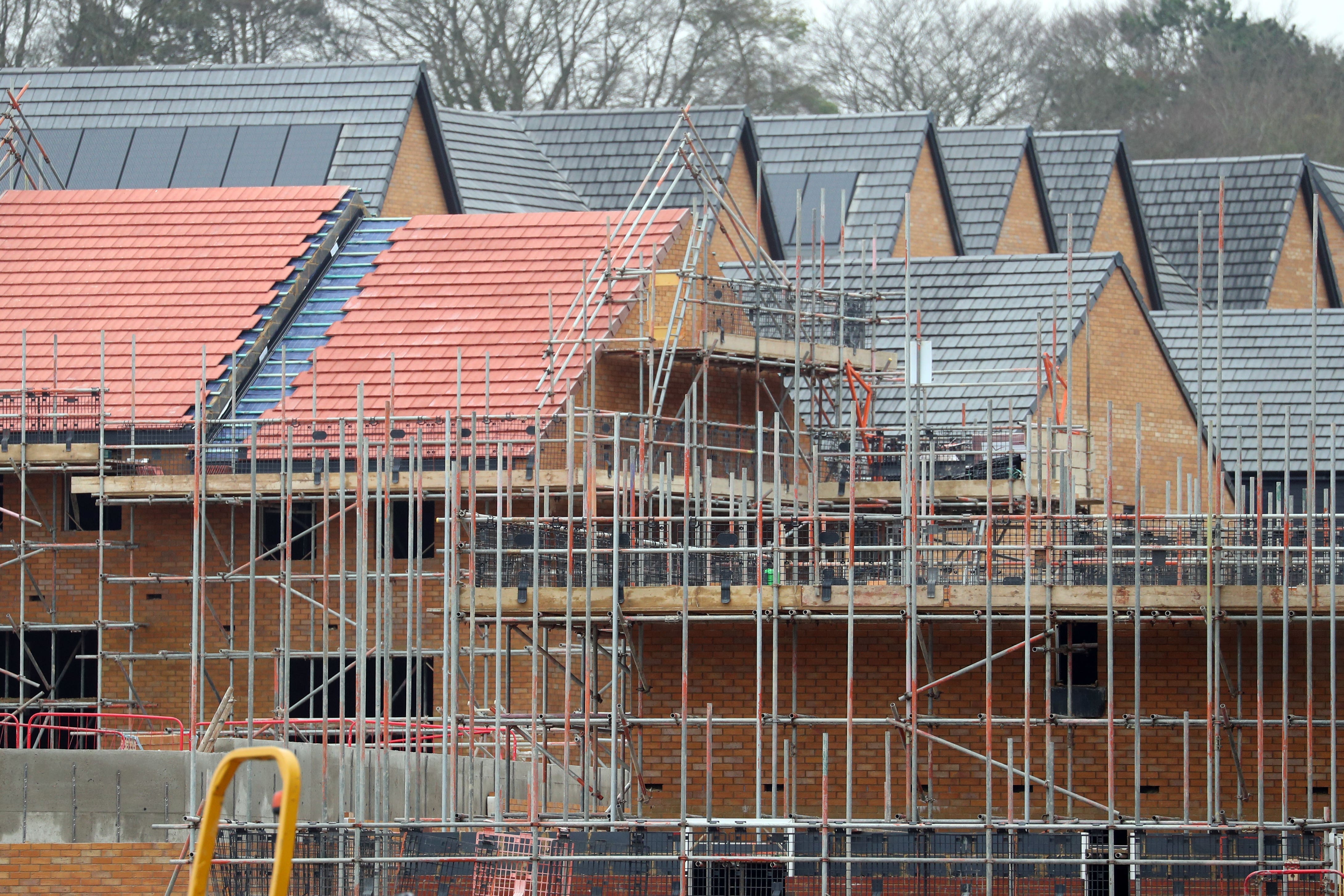 Labour said housebuilding is predicted to drop to the lowest rate since the Second World War (PA)