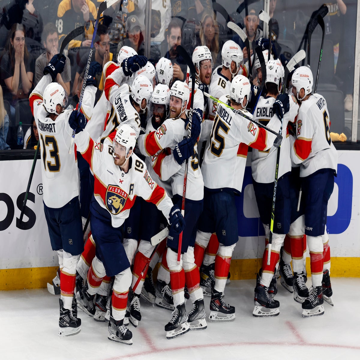 Panthers oust record-setting Bruins 4-3 in OT in Game 7