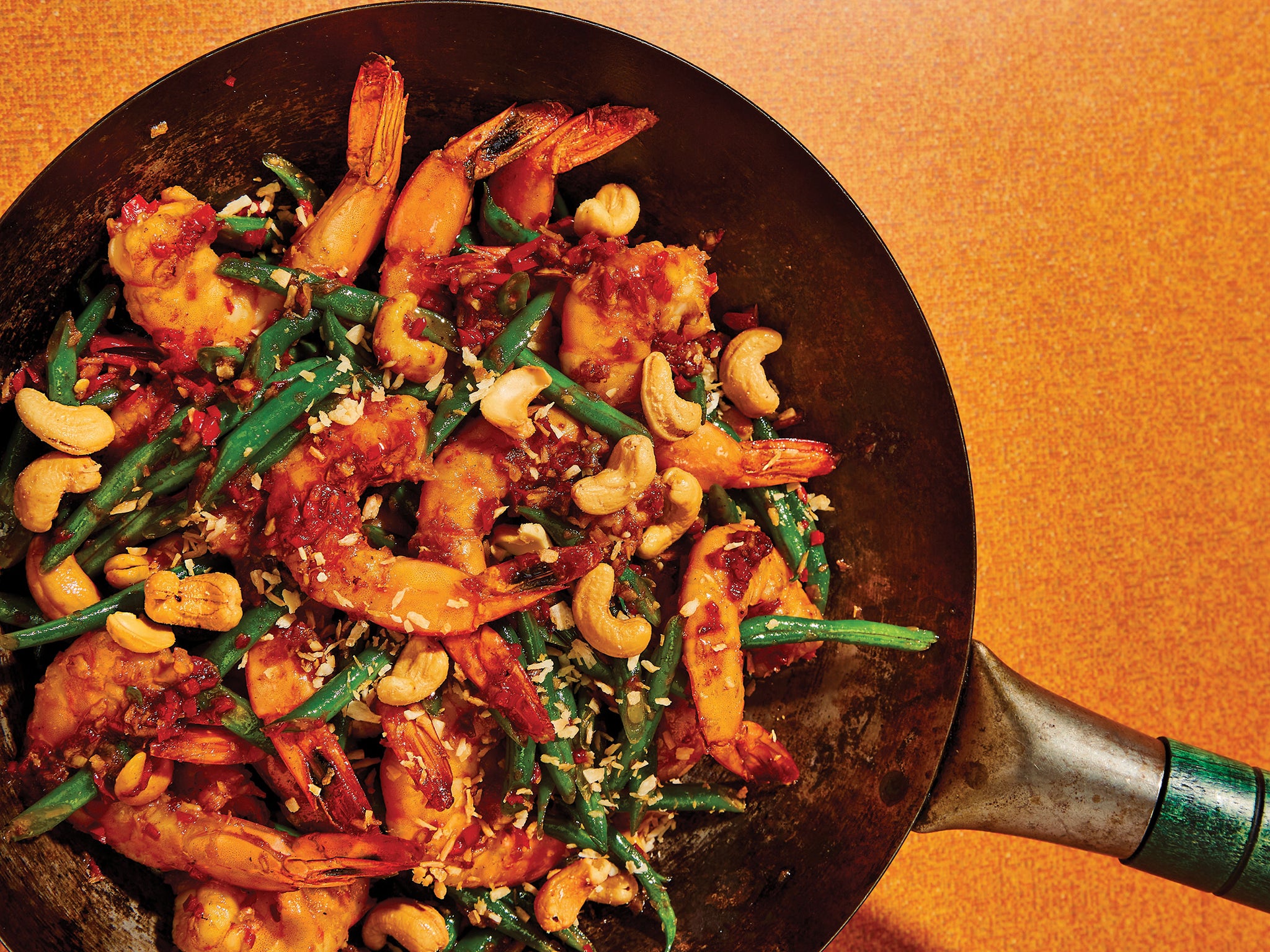 Make this dish vegan by swapping out prawns for tofu or tempeh