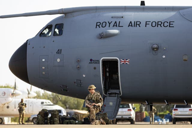 The UK Government said it was providing one final flight on Monday out of Sudan (Sgt Paul Oldfield/MoD/PA)