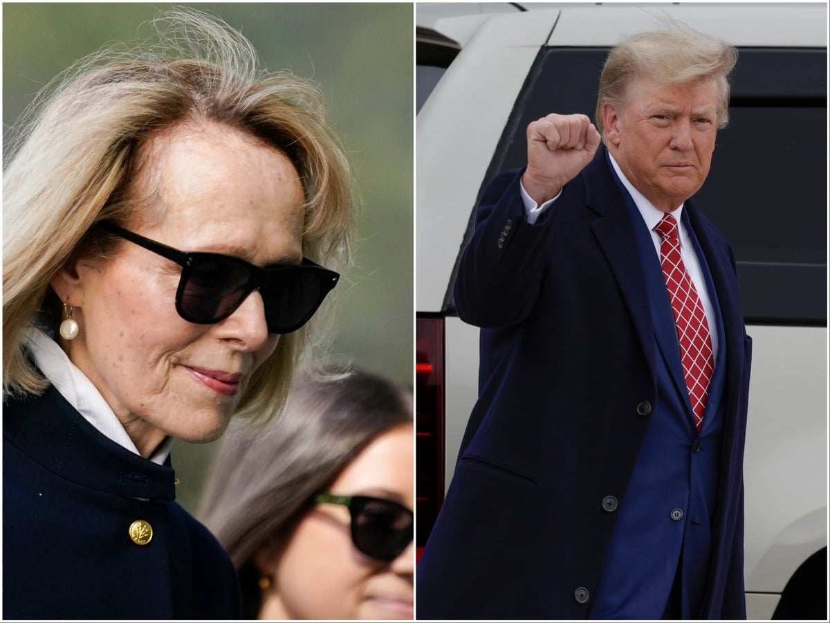 Trump news – live: E Jean Carroll grilled on old texts and emails about alleged rape as Trump denied mistrial