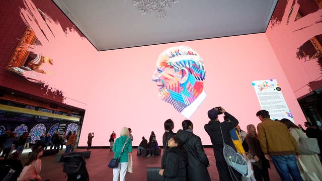 <p>Giant digital portrait of King Charles III made from thousands of children's drawings unveiled</p>
