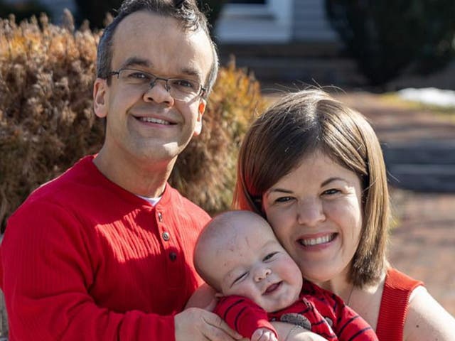 <p>Becky and Ryan Kekula with their son, Jackson, who died during a sleep study at Boston Children’s Hospital</p>