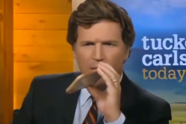 <p>Tucker Carlson trashing Fox News’ streaming platform, Fox Nation, in a leaked video obtained by Media Matters</p>
