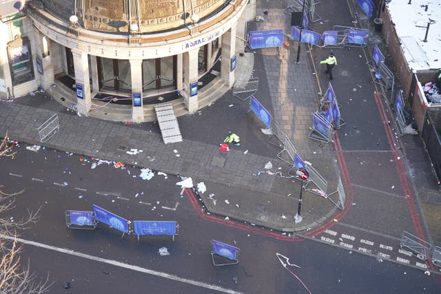 The scene after an incident at the O2 Academy Brixton (James Manning/PA)