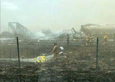 Footage shows aftermath of ‘80-car’ pile-up that killed six during Illinois dust storm