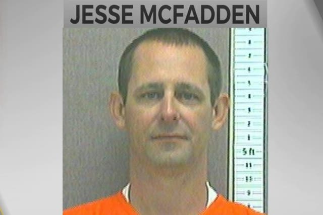 <p>A police or prison mugshot shows Jesse McFadden</p>