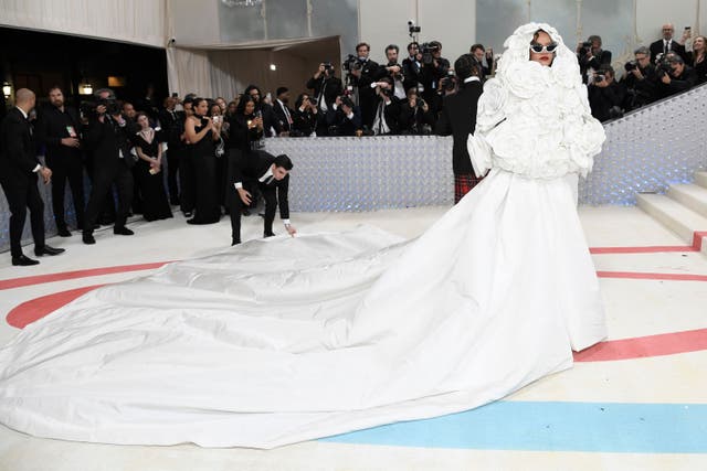Rihanna stuns Met Gala crowds with extravagant bridal look inspired by Chanel (Evan Agostini/AP)