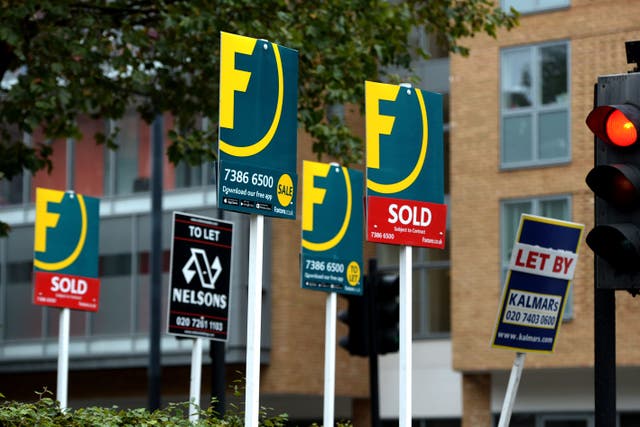 April’s monthly increase follows seven consecutive declines and leaves house prices 4% below their August 2022 peak, according to Nationwide Building Society (Anthony Devlin/PA)