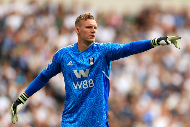 Bernd Leno made a number of fine saves during Fulham’s loss to Manchester City (Bradley Collyer/PA)