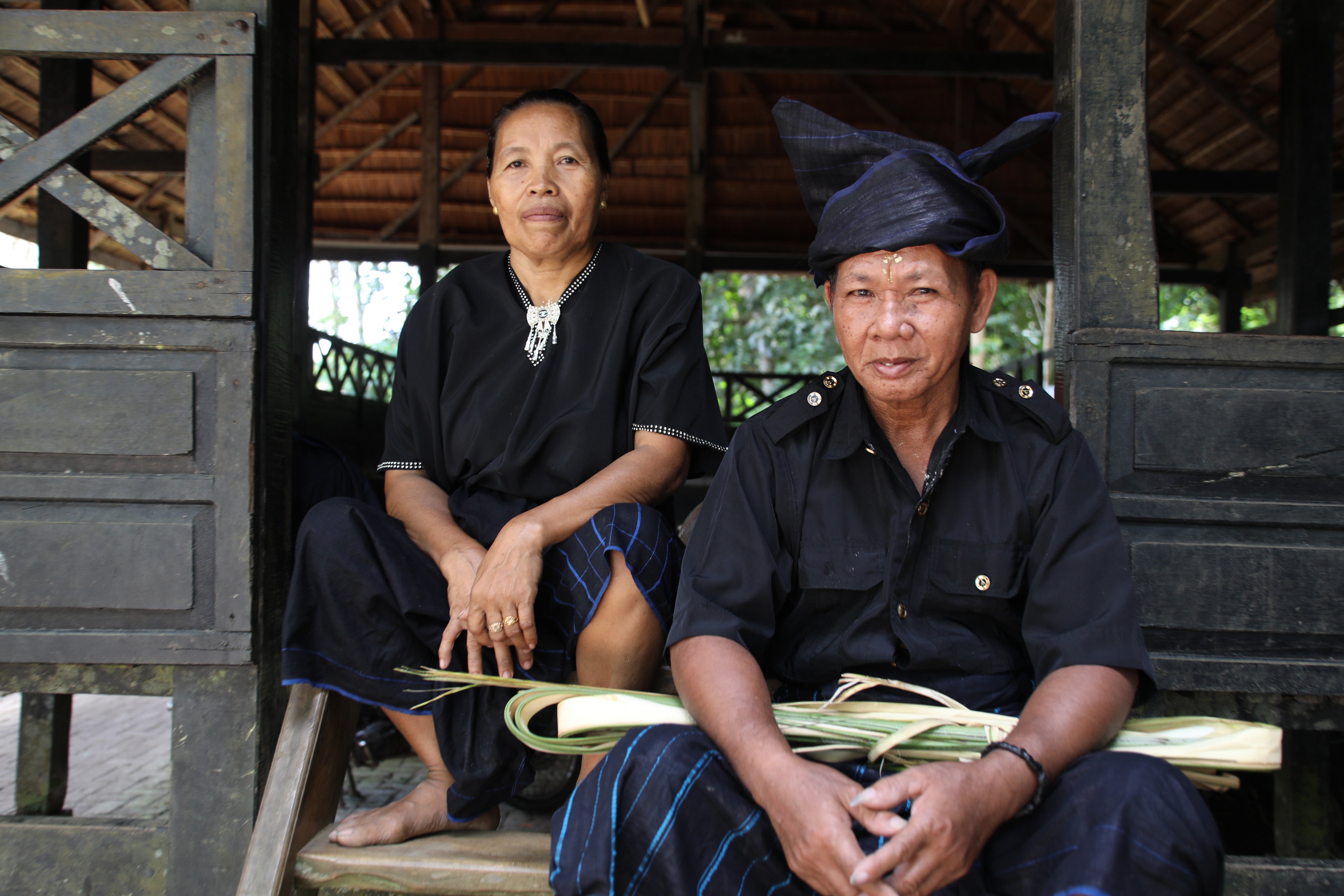 A Kajang couple after attending Andingingi, an annual ritual to ask the forest for forgiveness for humanity’s sins