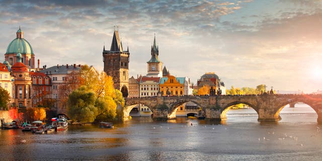 <p>The Charles Bridge, one of Prague’s main landmarks </p>