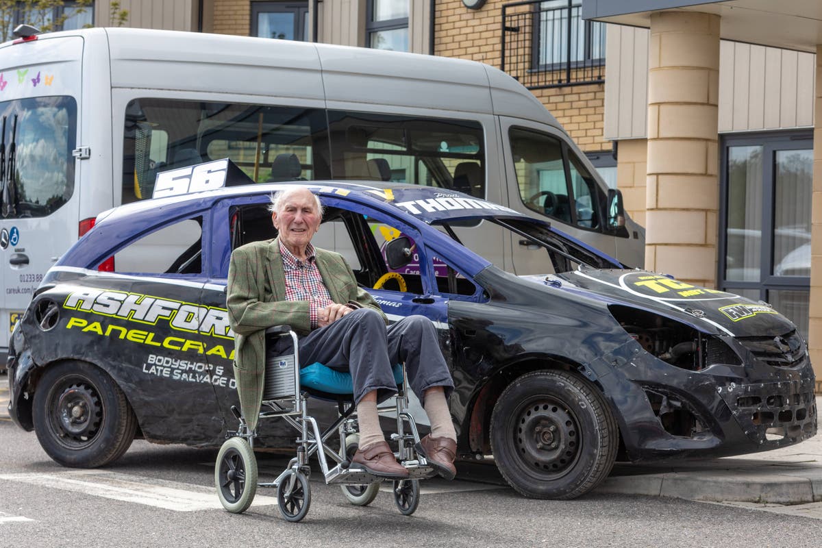Care home surprises former rally driver with race car on 101st birthday