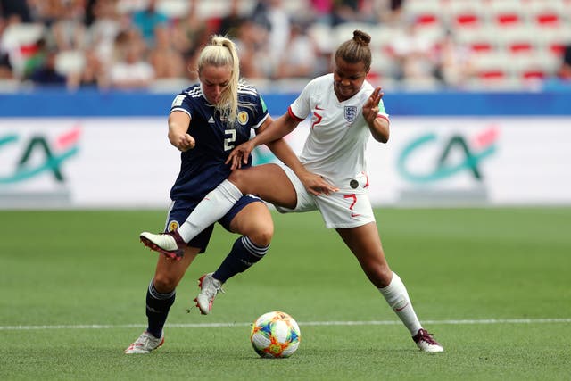 England beat Scotland 2-1 at the 2019 Women’s World Cup in France (Richard Sellers/PA)