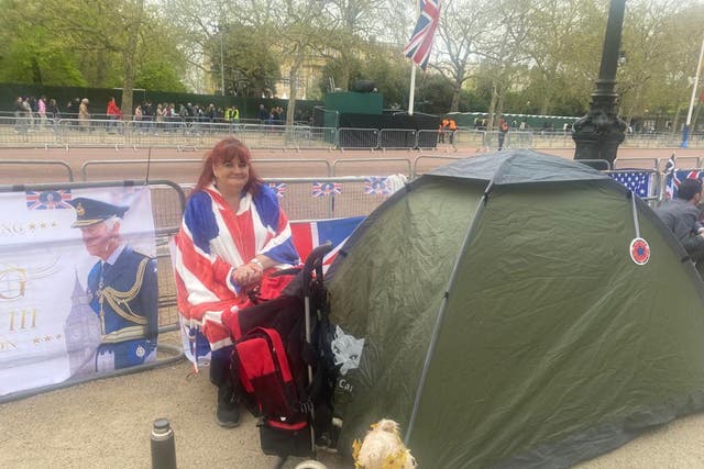 <p>Royal “superfans” have already started to set up camp on in anticipation of Saturday’s Coronation </p>
