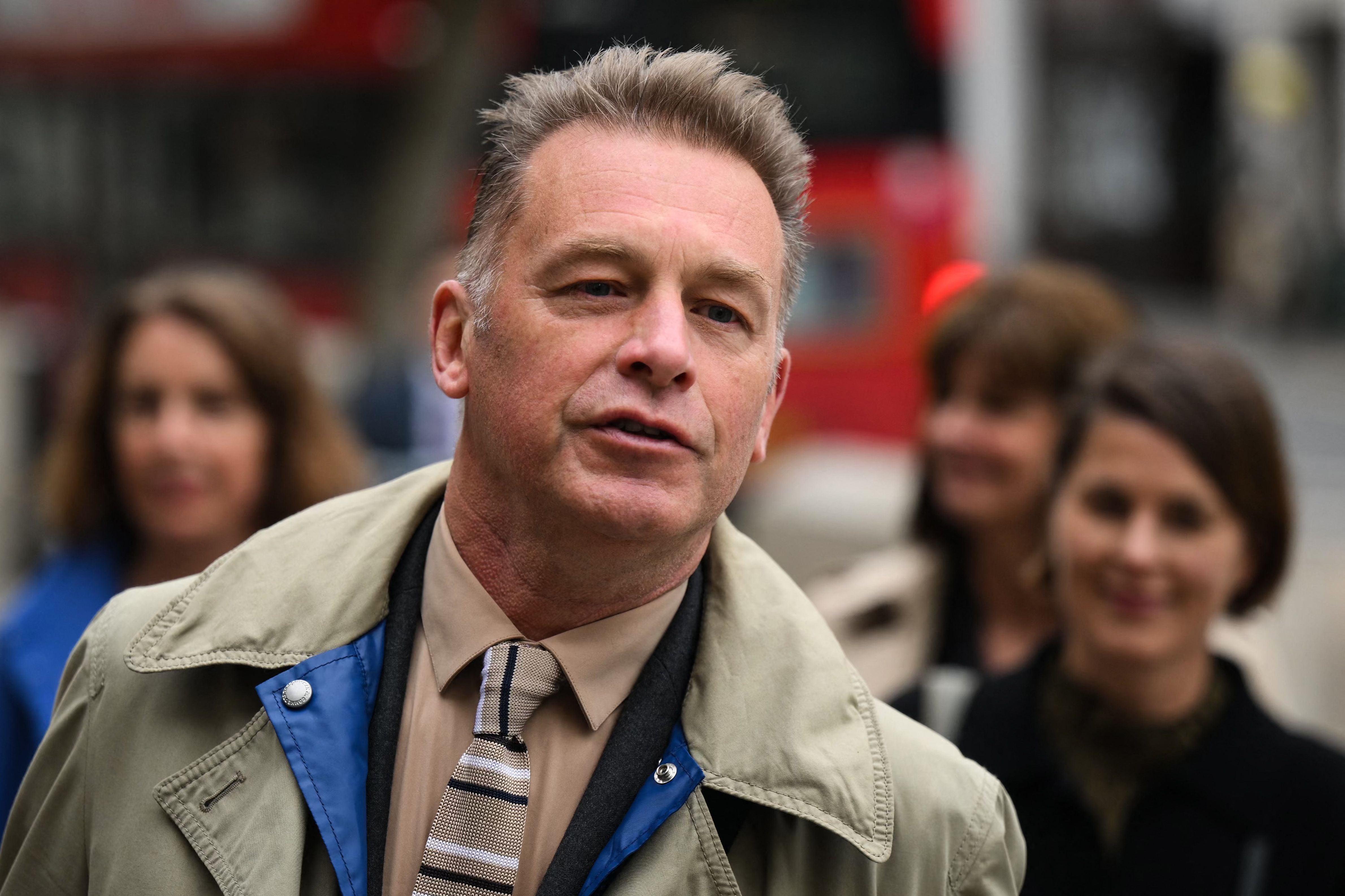 Chris Packham at the High Court on Tuesday to attend his libel trial