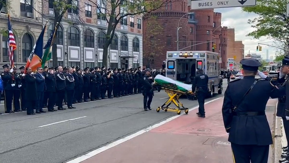 NYPD officers honour detective who died after 33 years in vegetative state