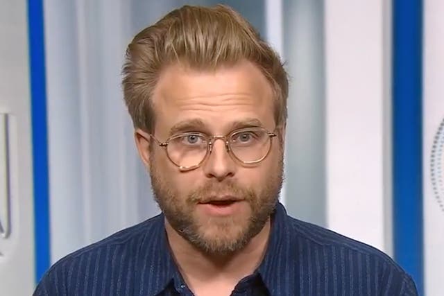 <p>WGA writer and host of ‘Adam Ruins Everything’ Adam Conover discusses the writer’s strike during a segment on CNN</p>