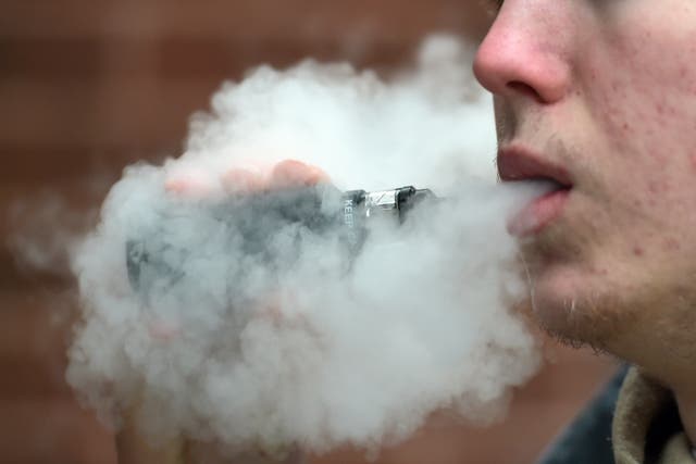 Ministers last month pledged a crackdown on the illegal sale of e-cigarettes to under-18s (Nicholas T Ansell/PA)