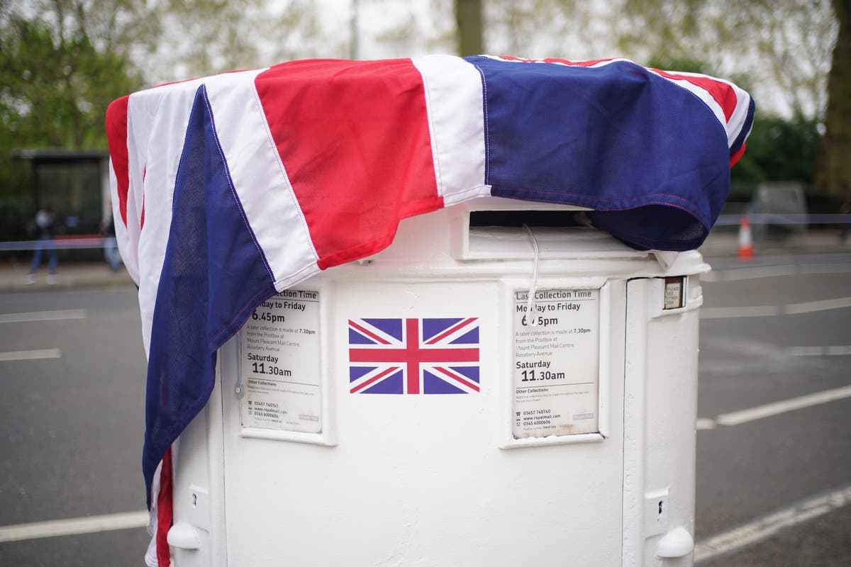 Royal Mail unveils four decorated postboxes across UK to celebrate coronation