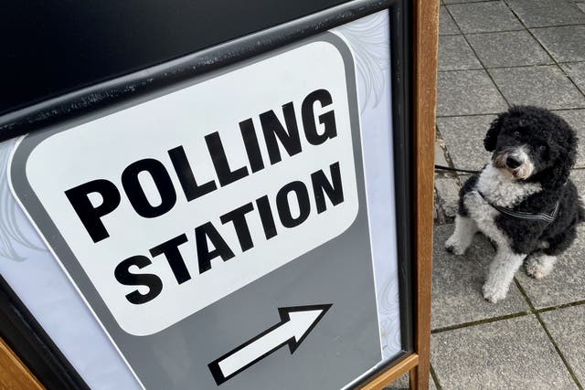 <p>A polling station ahead of voting in England on Thursday</p>