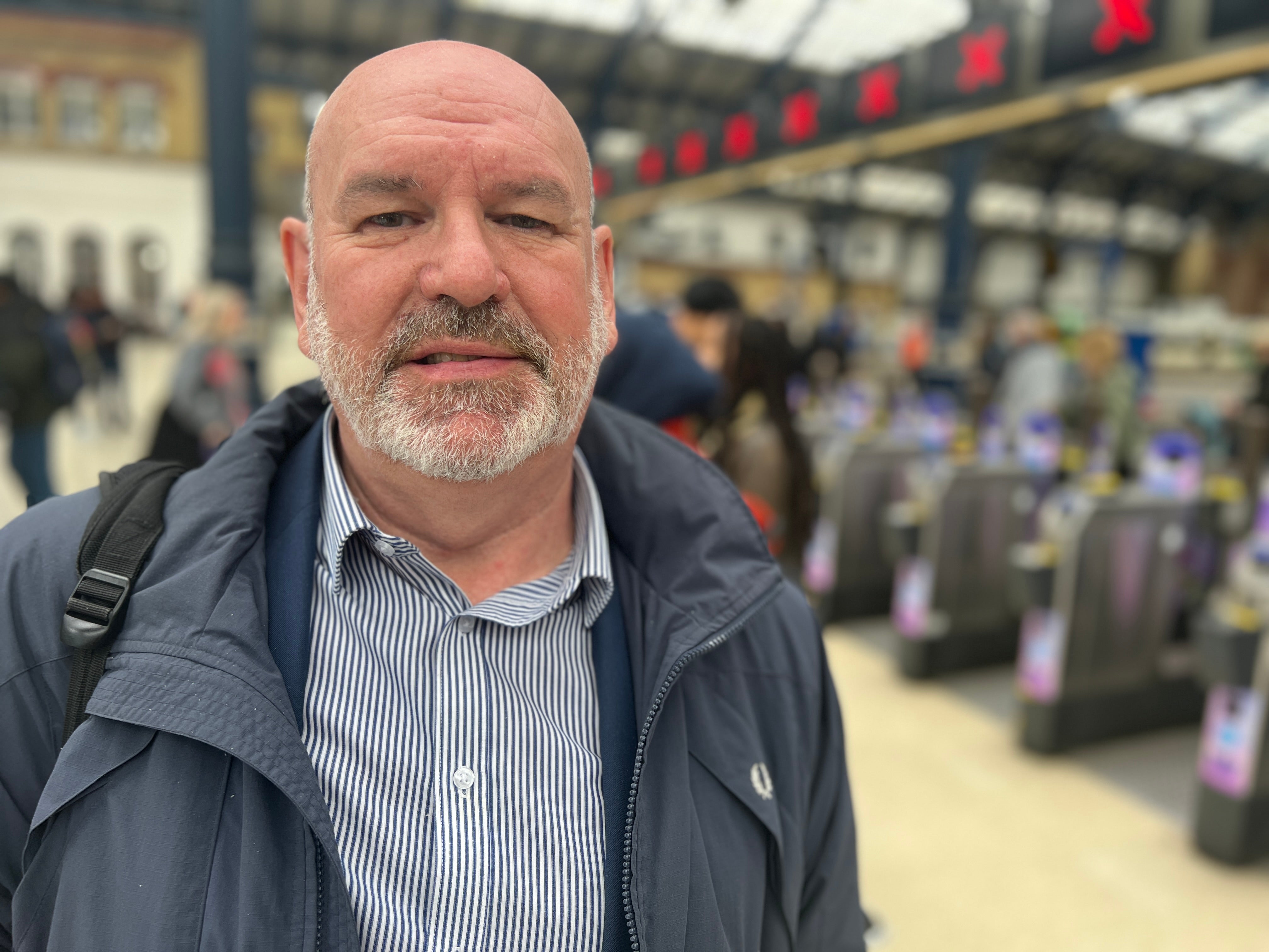 Driving force: Mick Whelan, general secretary of Aslef, at Brighton station