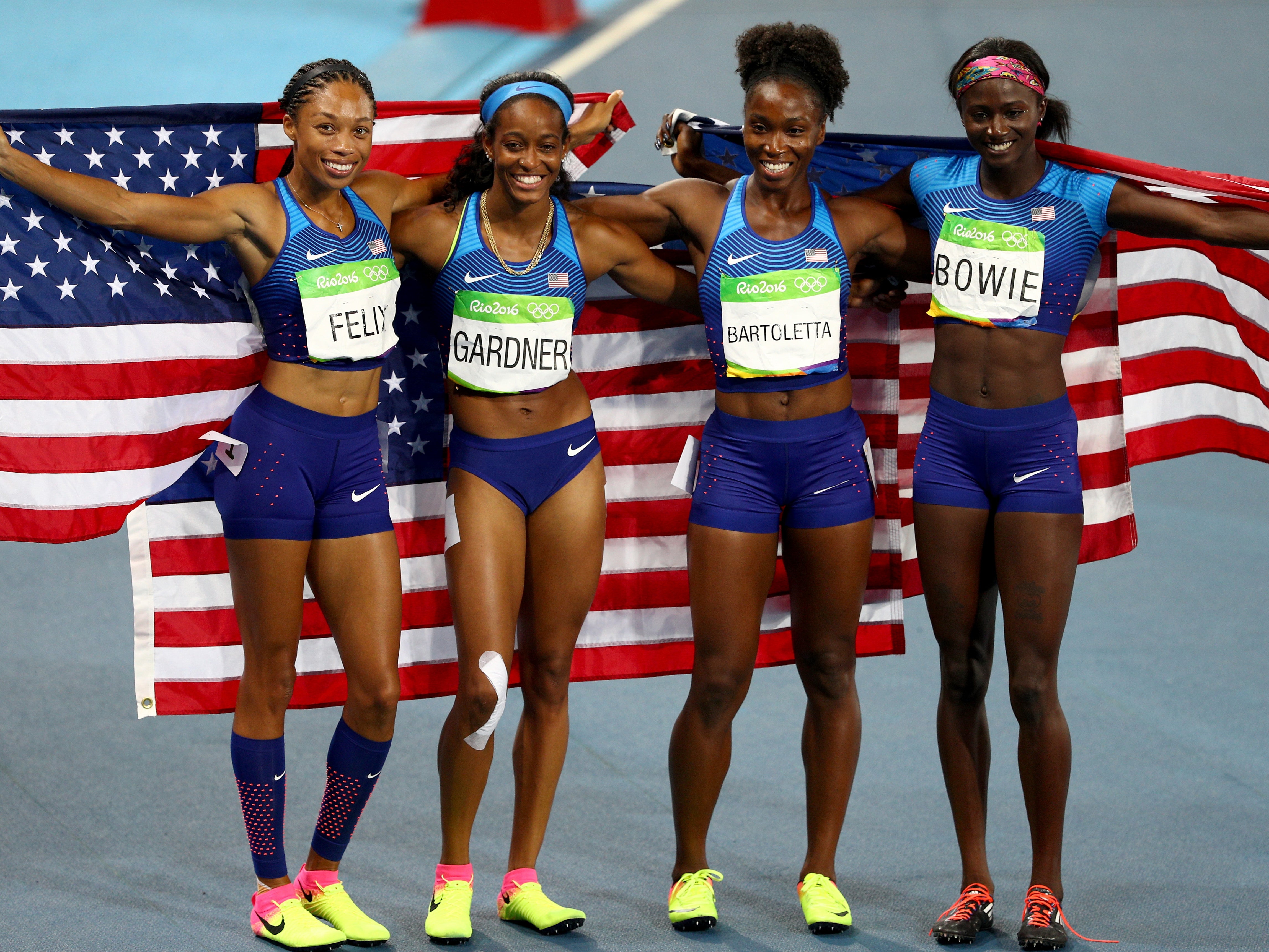 Tori Bowie was part of the victorious US 4x100m relay quartet at the Rio 2016 Olympics