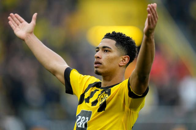 <p>Jude Bellingham looks set to leave Borussia Dortmund this summer (Martin Meissner/AP)</p>