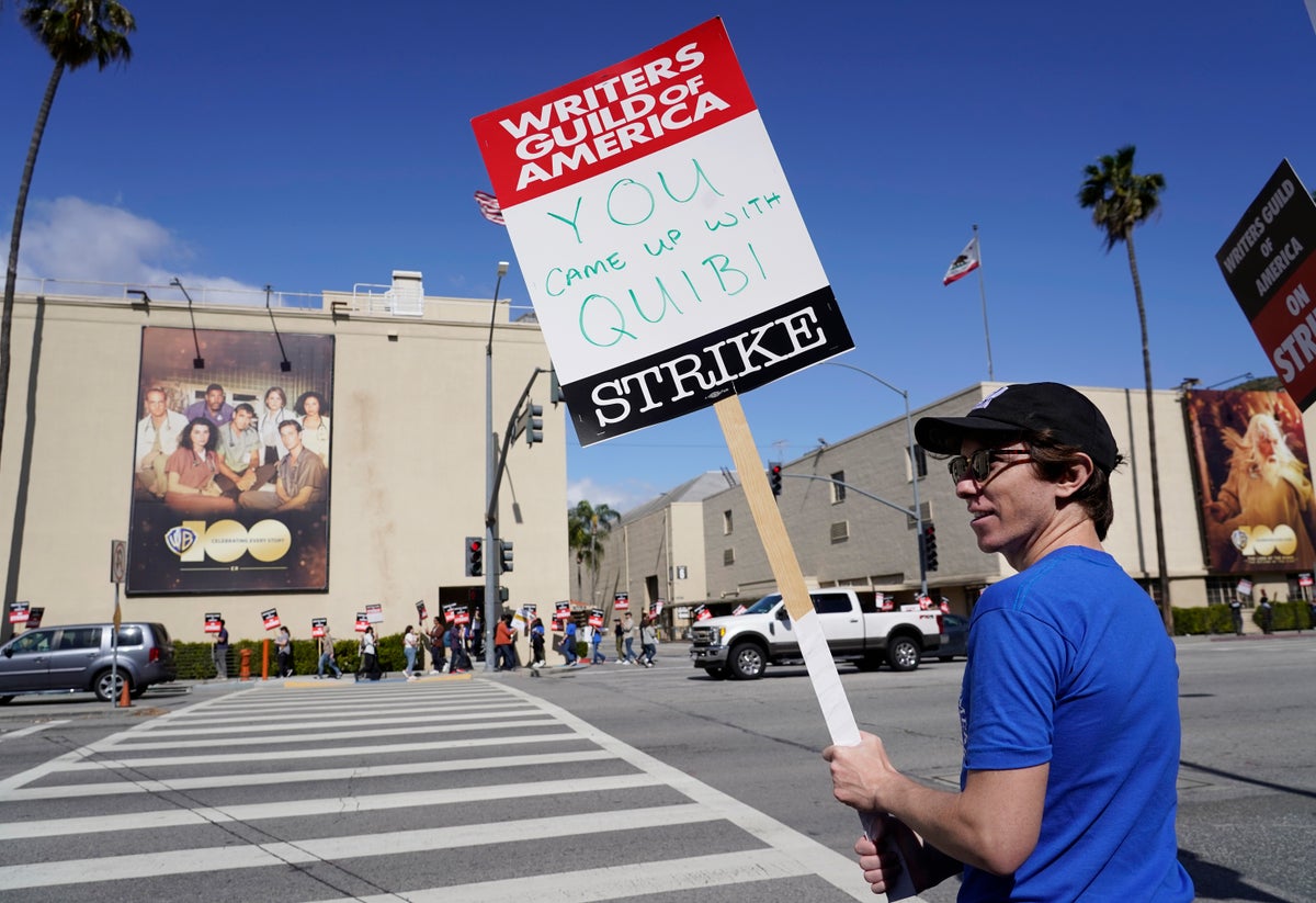 Watch live as Hollywood writers go on strike for first time in 15 years