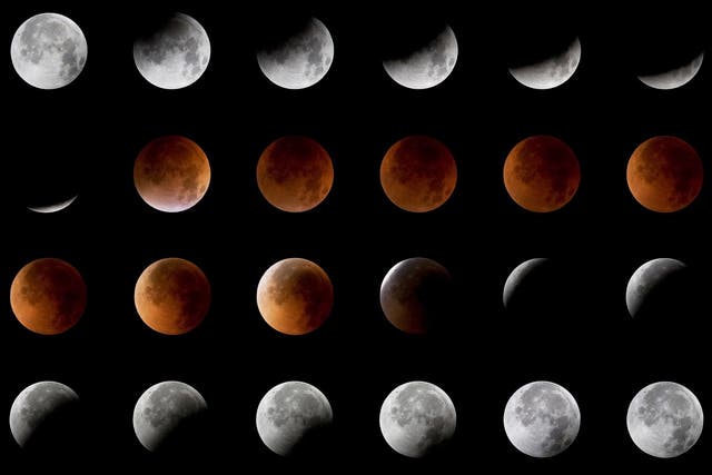 <p>A lunar eclipse on 5 May will see the Moon darken as it moves into Earth’s shadow</p>