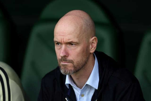 Erik ten Hag has been left in the dark over the club’s takeover (Isabel Infantes/PA)