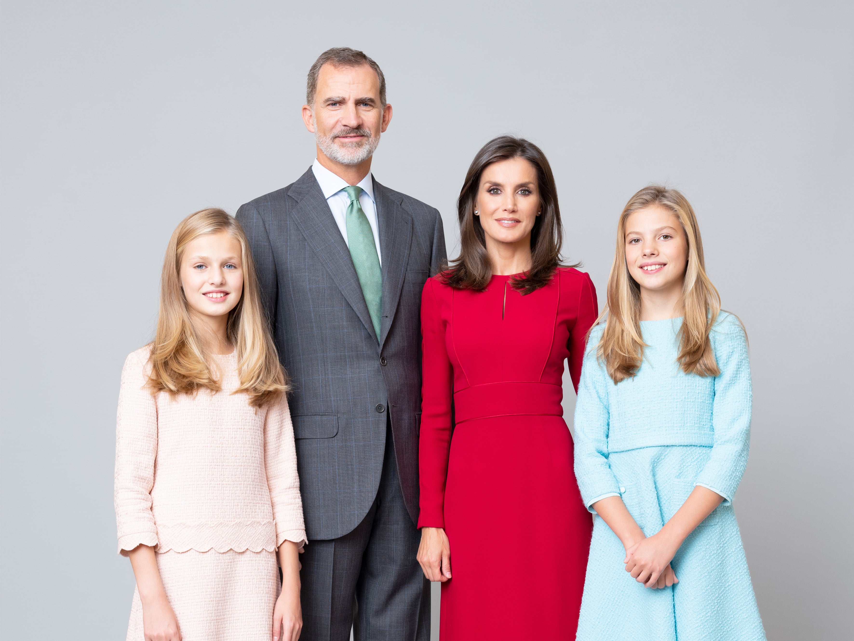 King Felipe VI of Spain, Queen Letizia of Spain and daughters