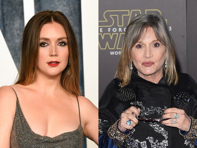 <p>Billie Lourd and Carrie Fisher</p>