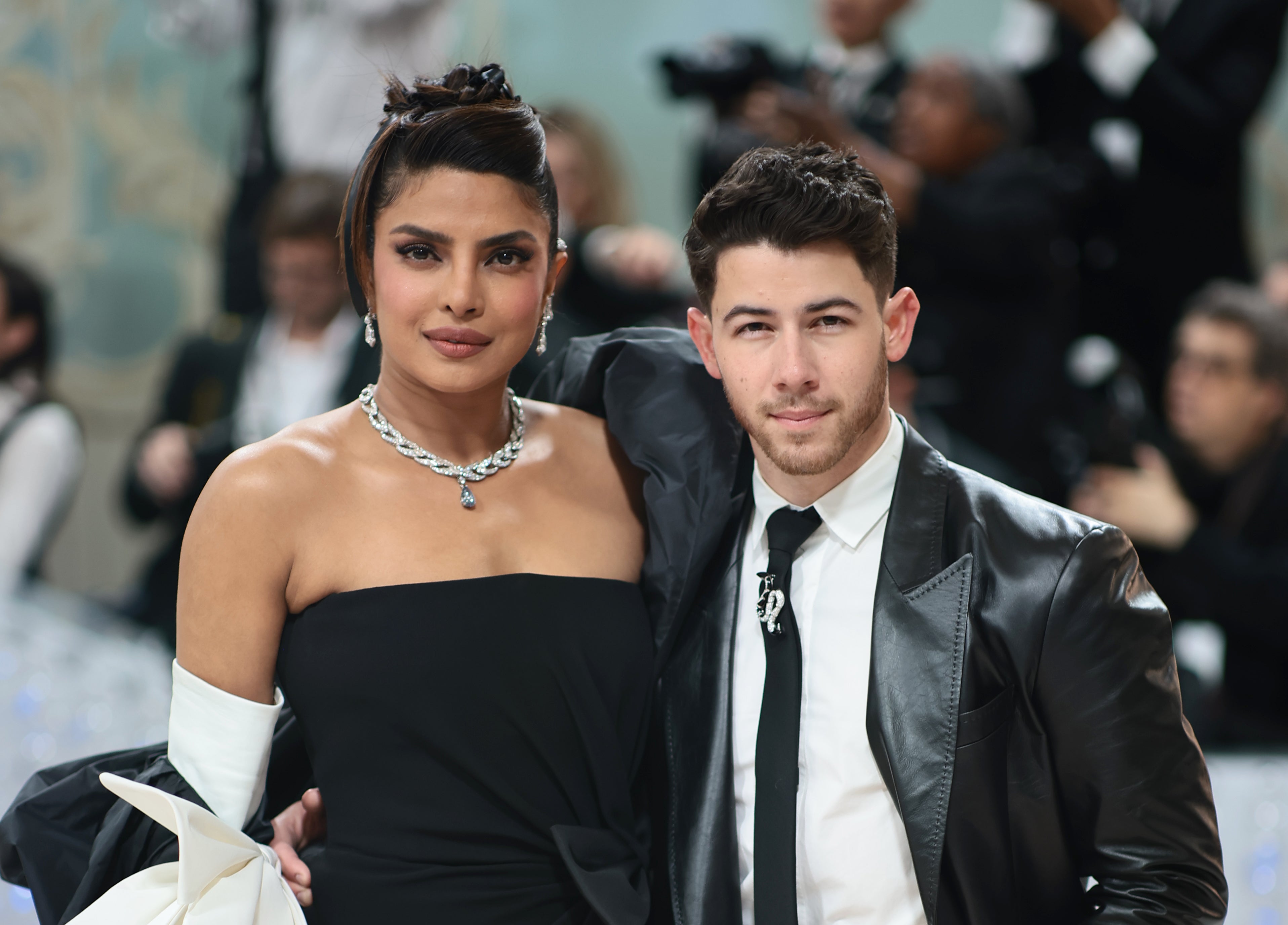 Priyanka Chopra Jonas and Nick Jonas attend the 2023 Met Gala