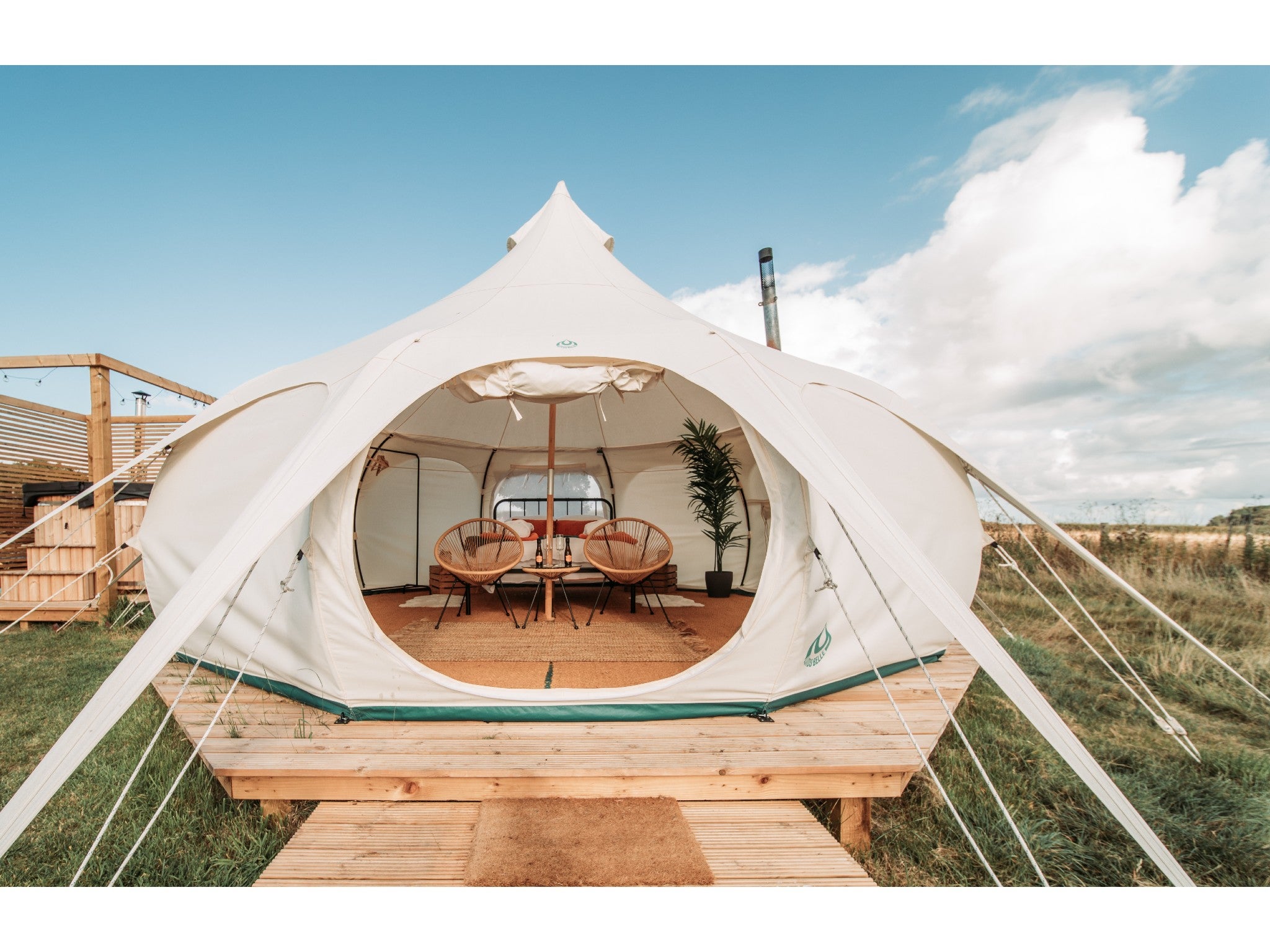 This adults-only glamping set has a deluxe hot tub option