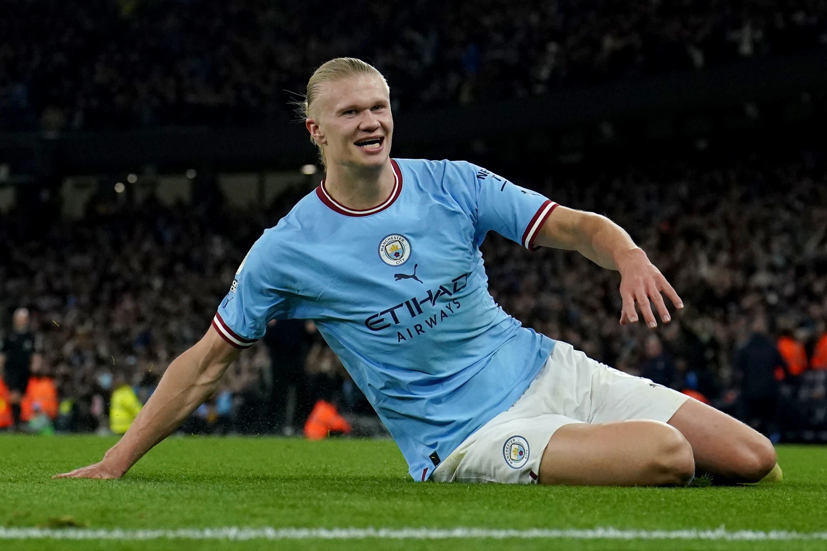 Erling Haaland believes Manchester City are well placed for the run-in (Martin Rickett/PA)