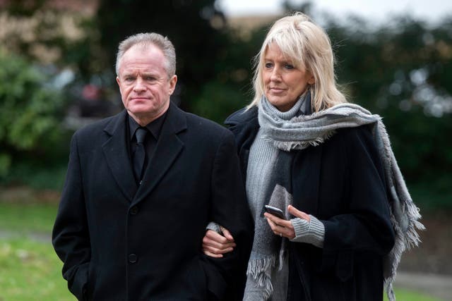 Vicky Wright, who was the fiancee of comedian Bobby Davro and daughter of England and Wolves footballer Billy Wright, has died (Hannah McKay/PA)