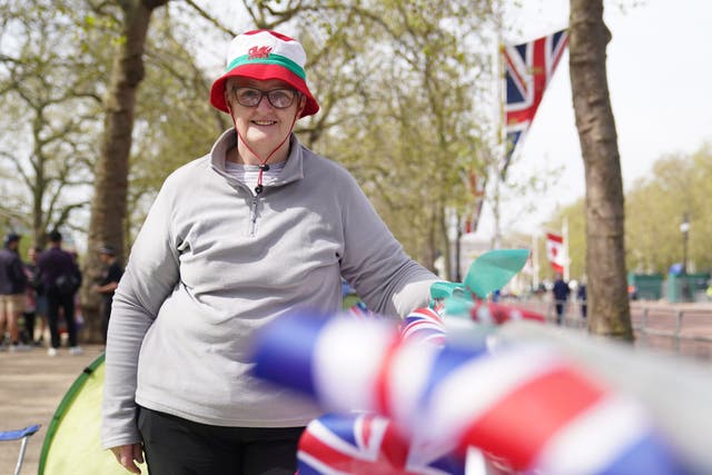 Gwenda Griffiths, from Swansea, South Wales, said she was sharing the experience with friends she made at the late Queen’s funeral (James Manning/PA)