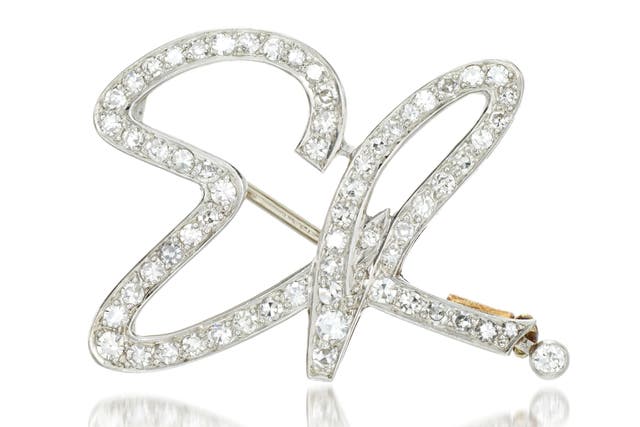 The Garrard & Co diamond brooch belonged to Lady Moyra Campbell (Sotheby’s/PA)