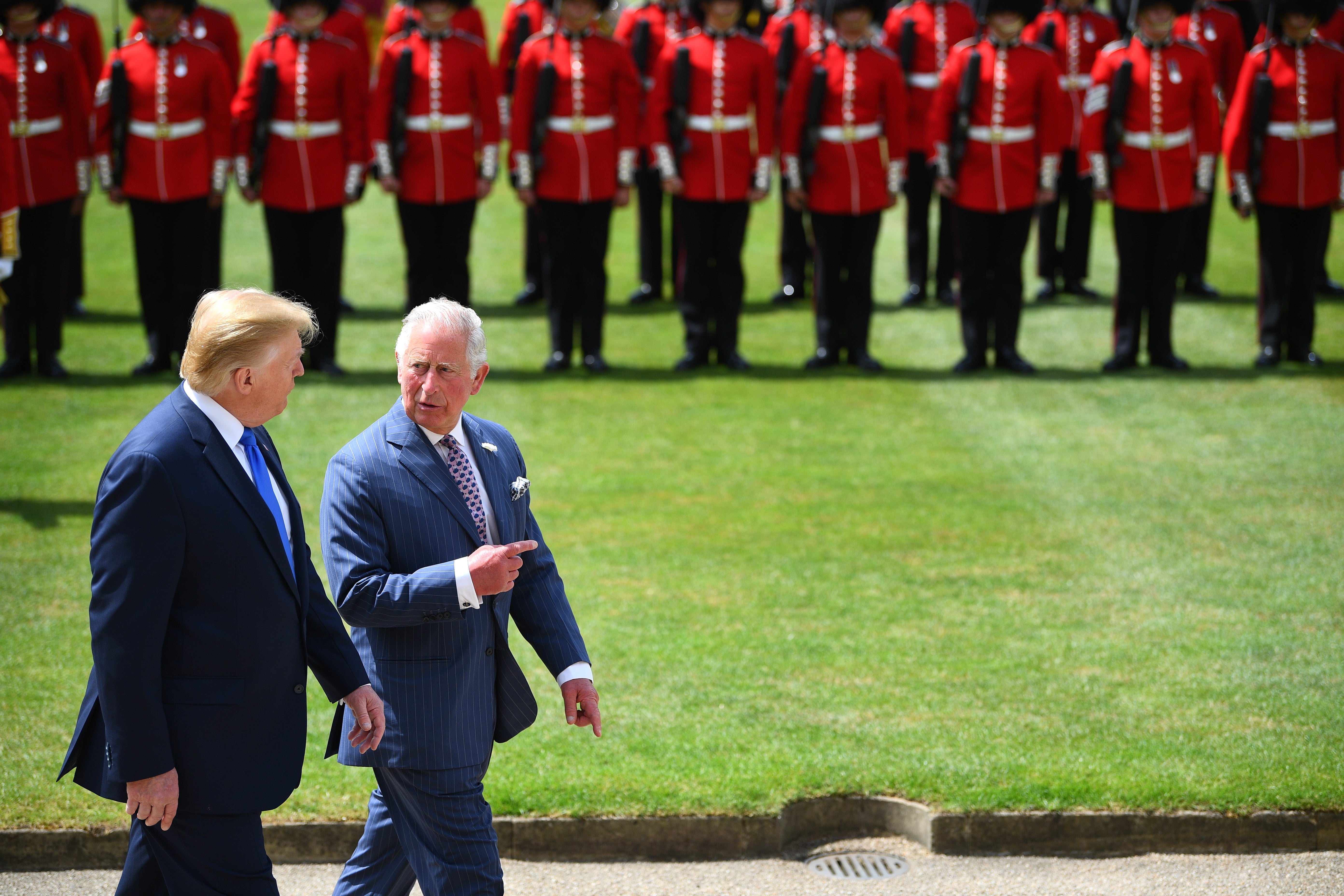 Prince Charles with Donald Trump at Buckingham Palace in June 2019 on the first day of the US president’s state visit to the UK