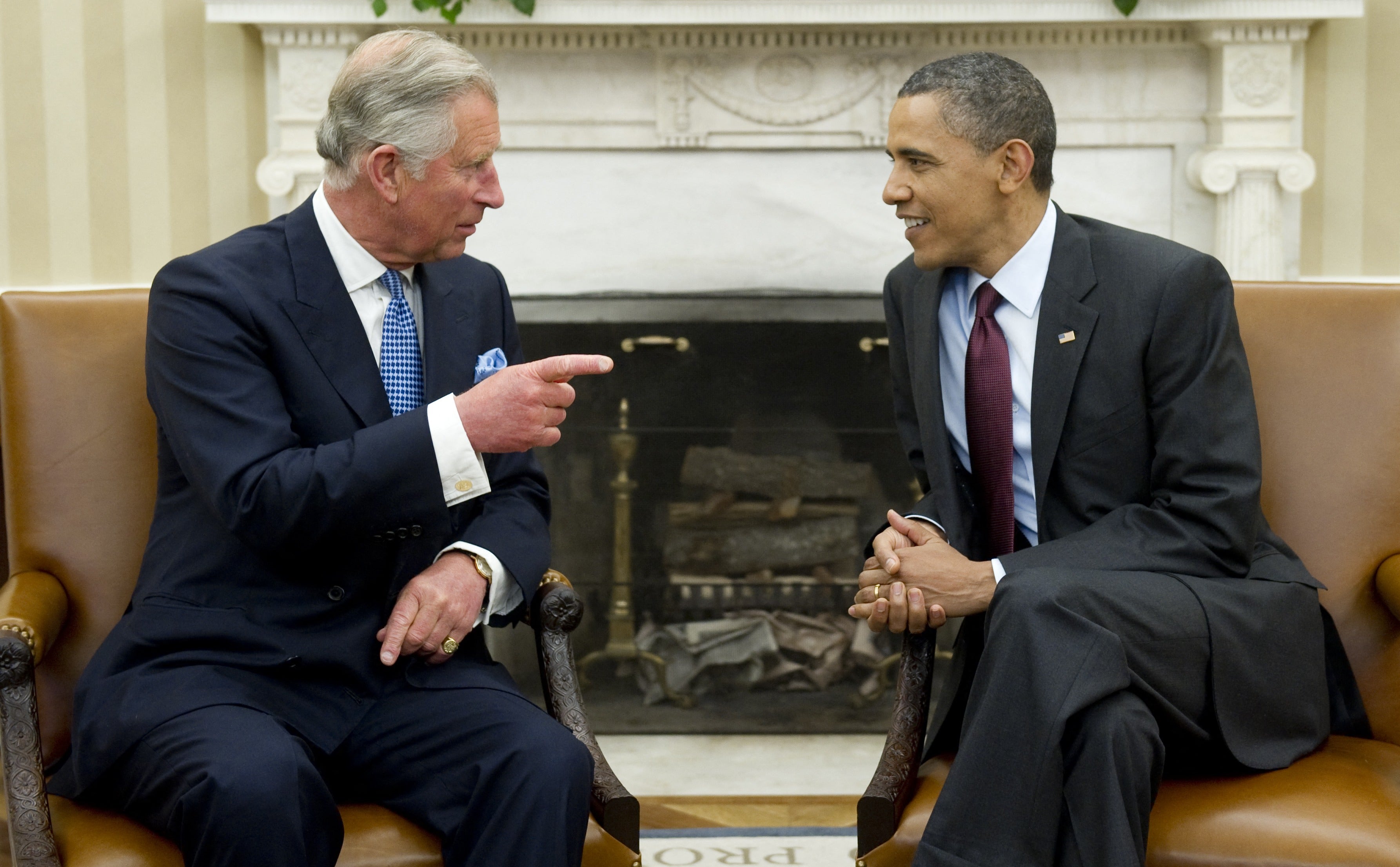Barack Obama hosts Prince Charles at the White House in May 2011