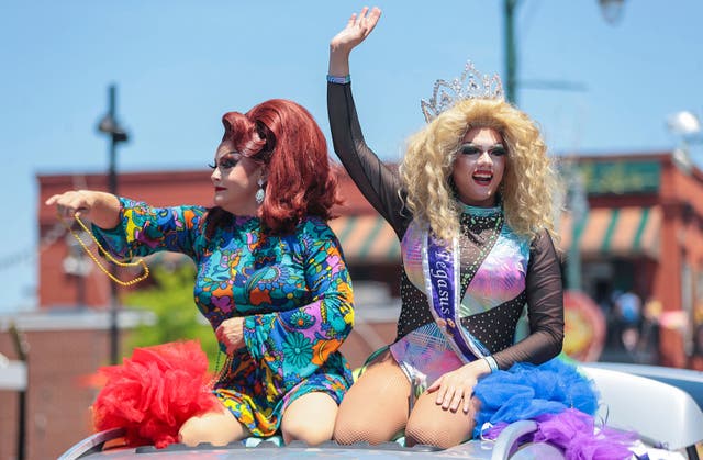 <p>Pageant winners throw out at the Memphis Pride Festival & Parade. </p>