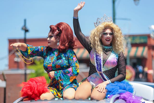 <p>Pageant winners throw out at the Memphis Pride Festival & Parade. </p>